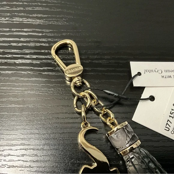 Brahmin Croc Charm Tassel NOCTURNAL MELBOURNE Purse Charm W/Crystals - Picture 7 of 7